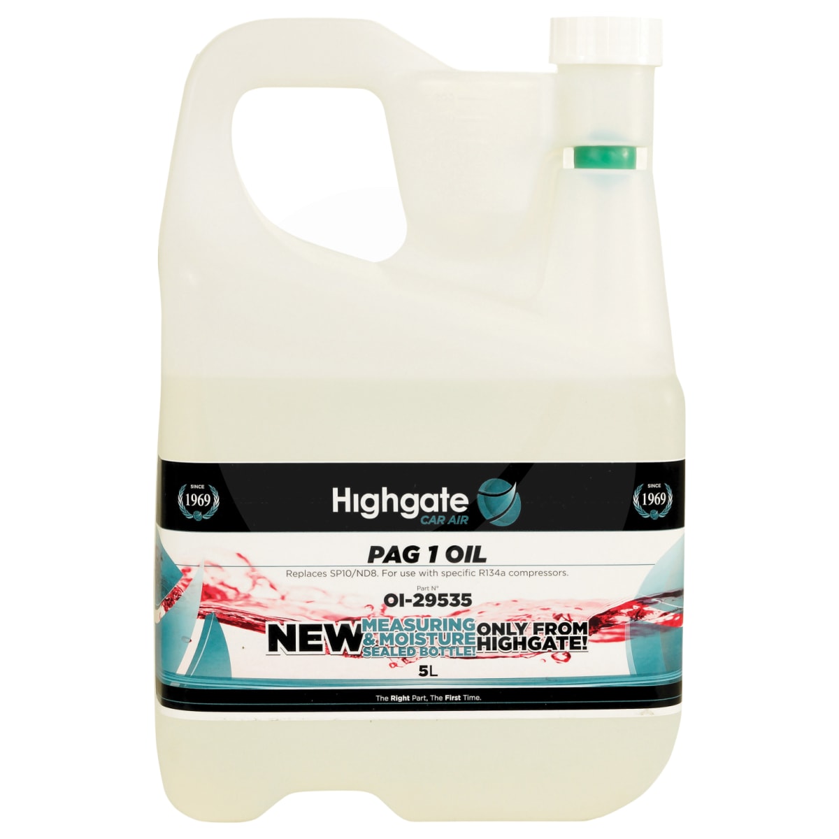 OIL, PAG1, 5L, R134A LOW VISCOSITY (SP10, ND8)